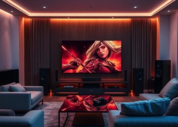 High Tech Home Entertainment Setup